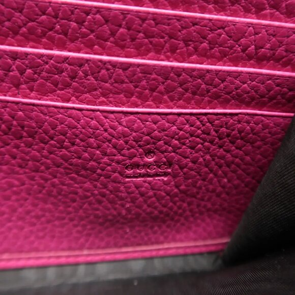 Authentic GUCCI Dionysus Chain Wallet Fuchsia Leather Shoulder Bag 992-12324 - Picture 9 of 12